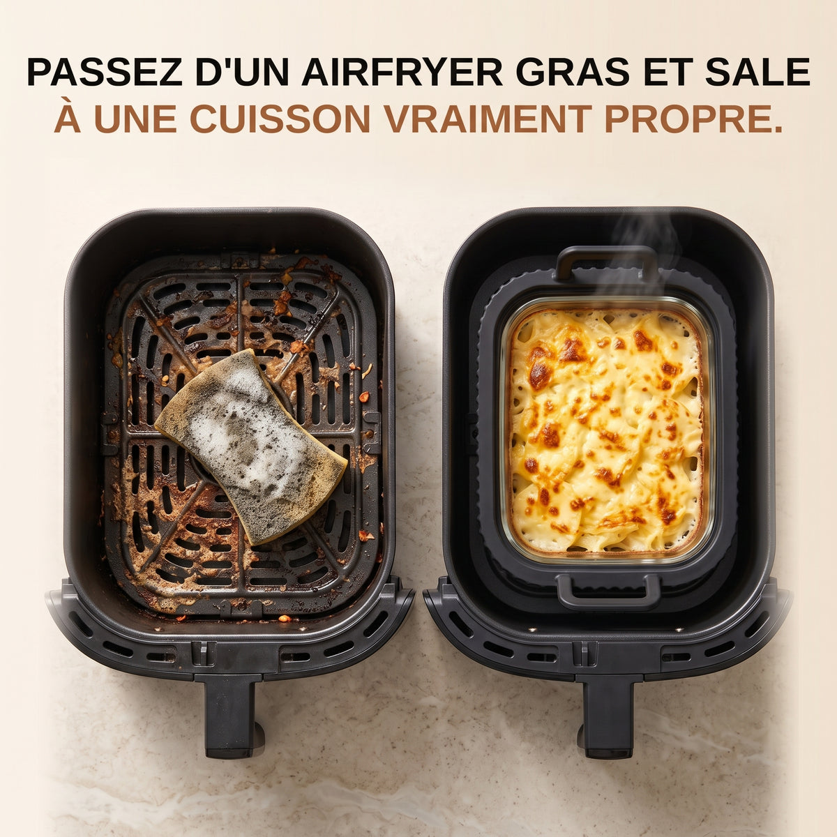 VERREFRY™ - Plat en verre universel pour Airfryer