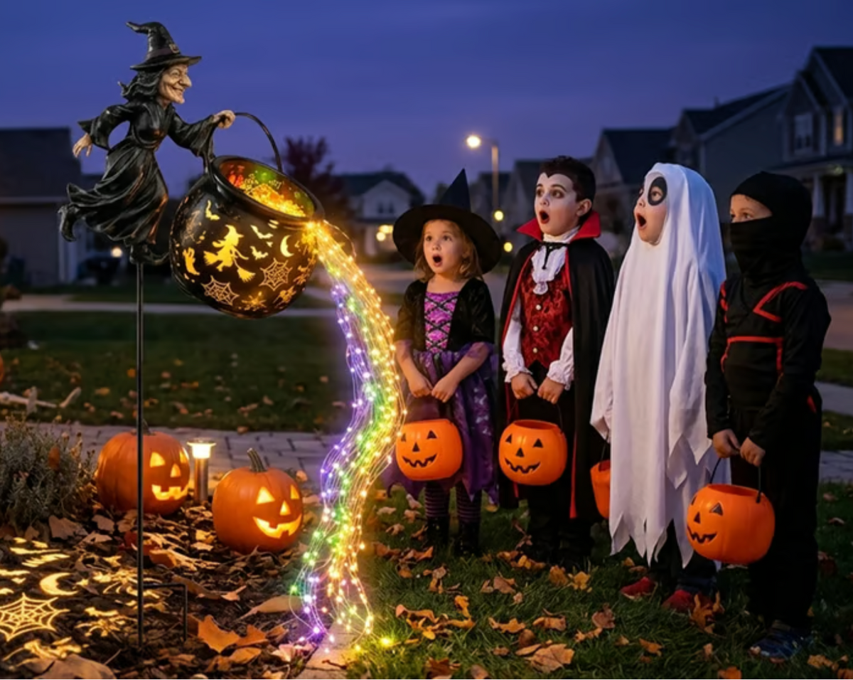 MidnightBrew® - Halloween Witch Cauldron Garden Light [2026 Exclusive - One Run Only]