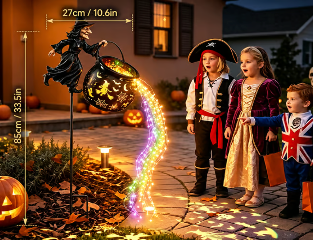MidnightBrew® - Halloween Witch Cauldron Garden Light [2026 Exclusive - One Run Only]