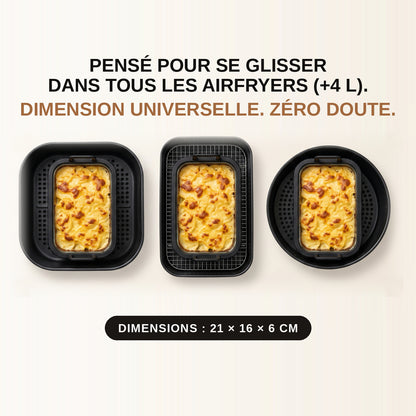 VERREFRY™ - Plat en verre universel pour Airfryer